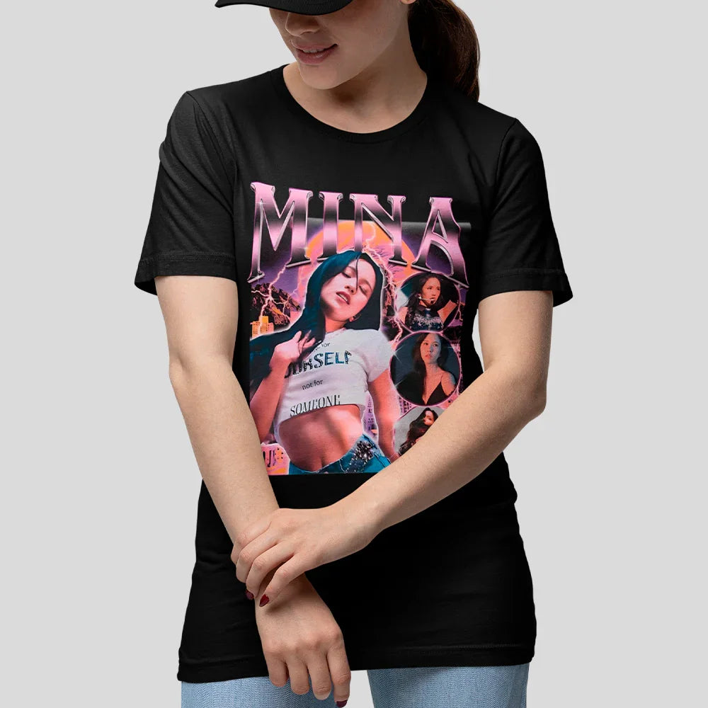 Camiseta Básica Twice Mina K-pop – Saoko