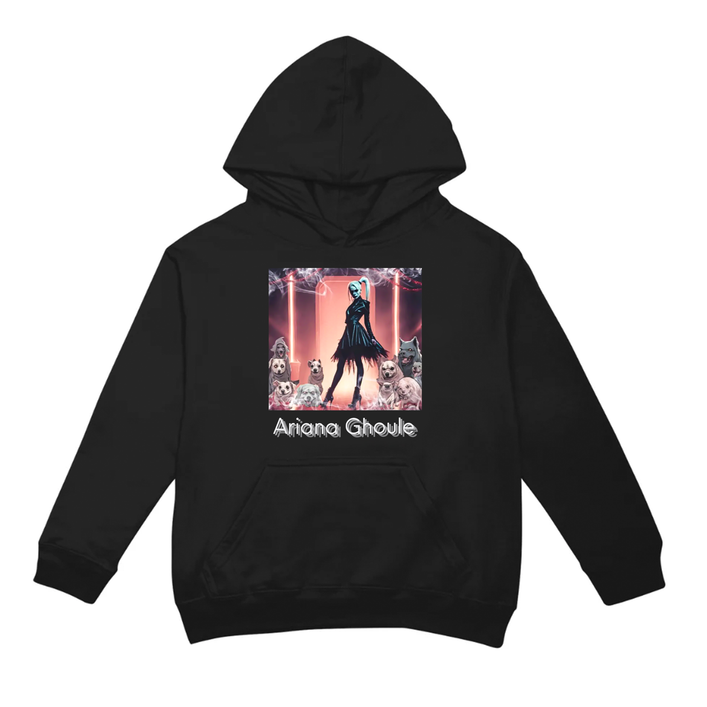 Moletom Canguru Ariana Grande Halloween Ghoule - Preto