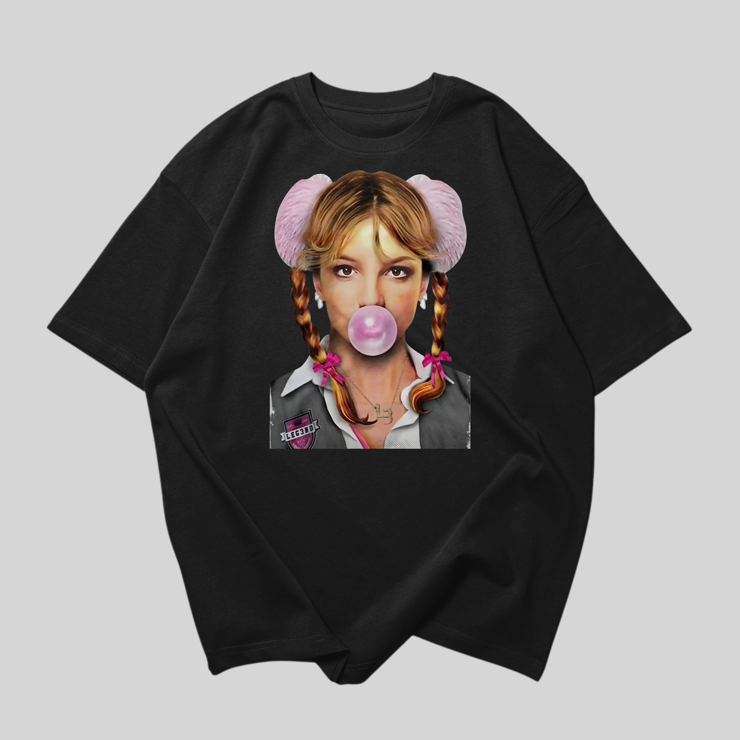 Camiseta Oversized Britney Spears Bubble
