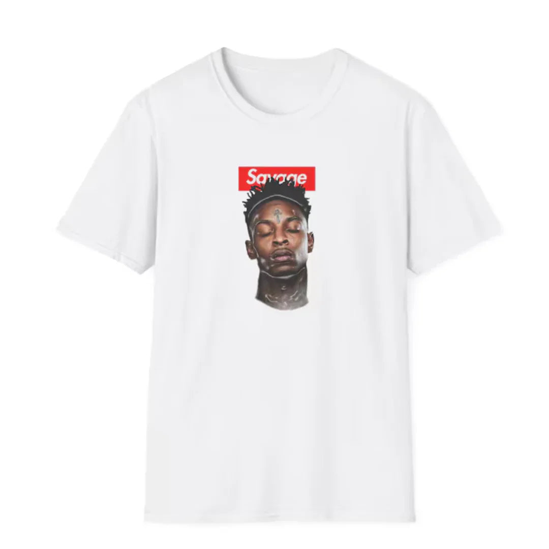 Camiseta Básica 21 Savage Supreme-BRANCO