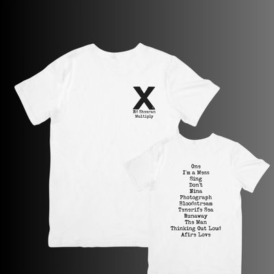 Camiseta Básica Ed Sheeran Multiply Album Branco