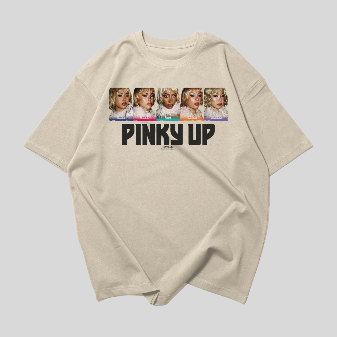 Camiseta Oversized Katseye Collab Pinky Up