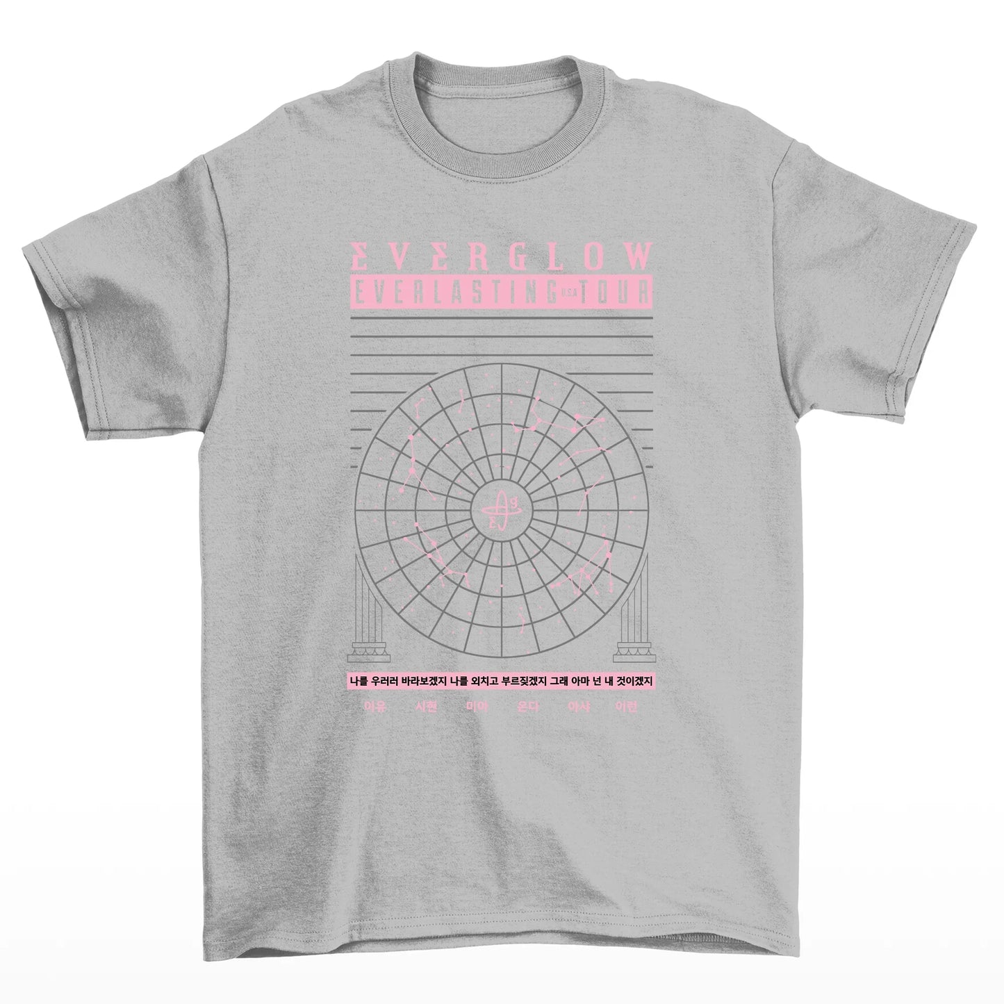 Camiseta Básica Everglow Everlasting Tour - cinza