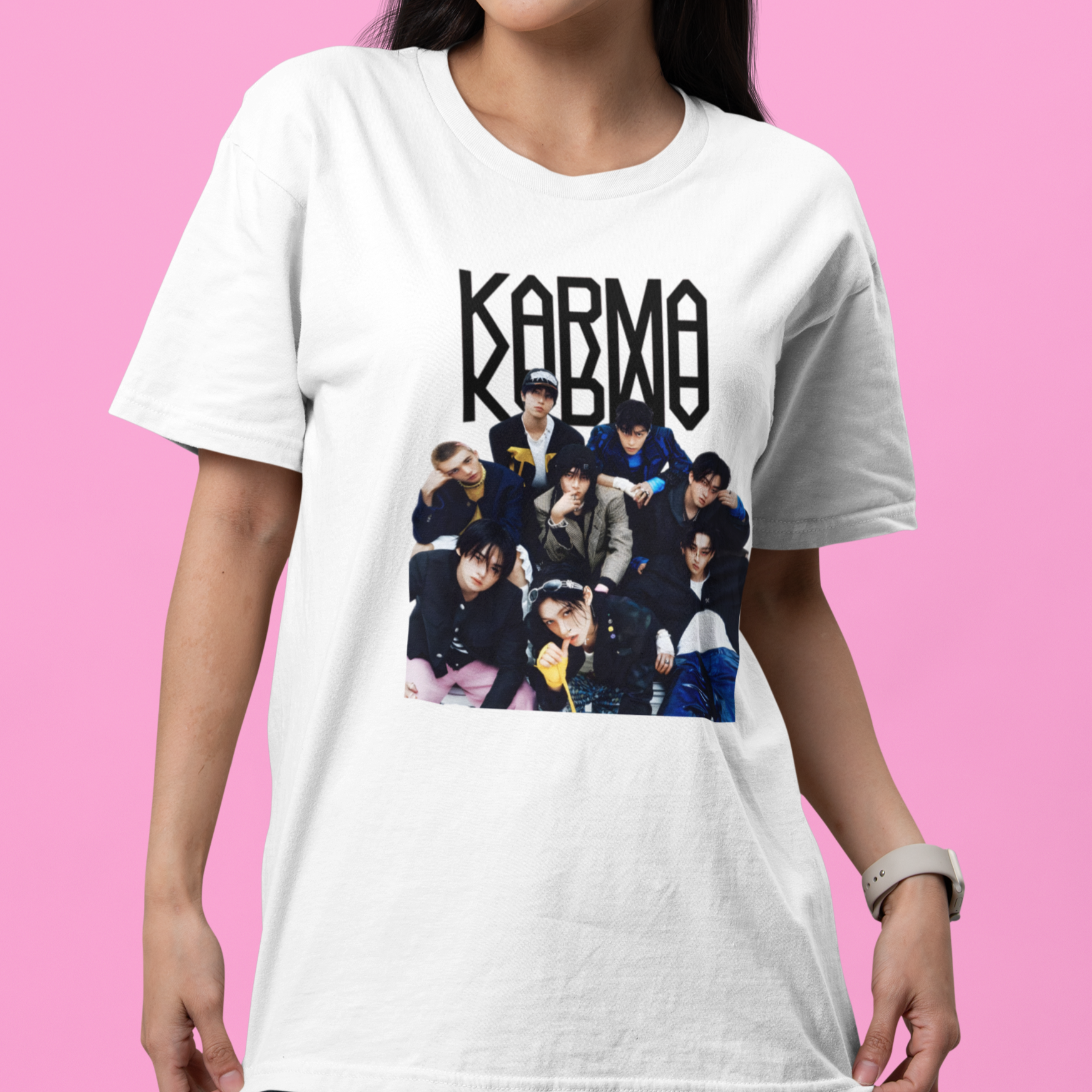 Camiseta Básica Stray Kids Karma Group – Saoko