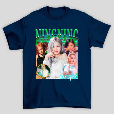 Camiseta Básica Aespa Ningning Retro