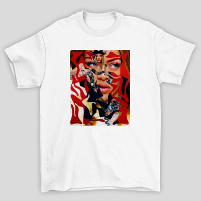 Camiseta Básica Rihanna Vogue Collage