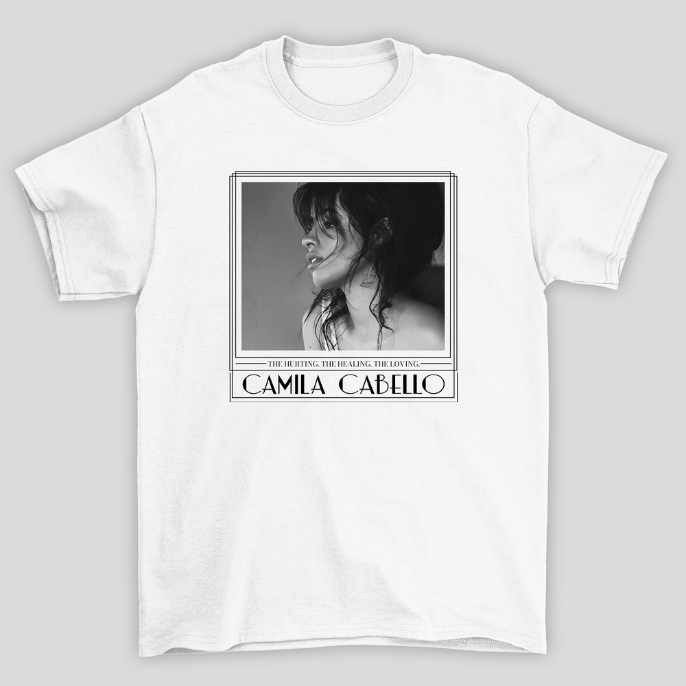 Camiseta Básica Camila Cabello Hurting Healing Loving