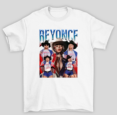 Camiseta Básica Beyonce Cowboy Carter Fotos