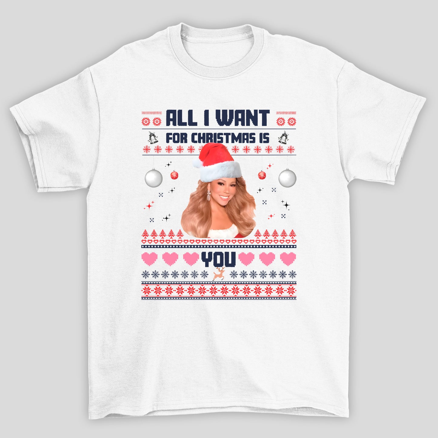 Camiseta Básica Christmas Mariah Carey All I Want For Christmas Is You