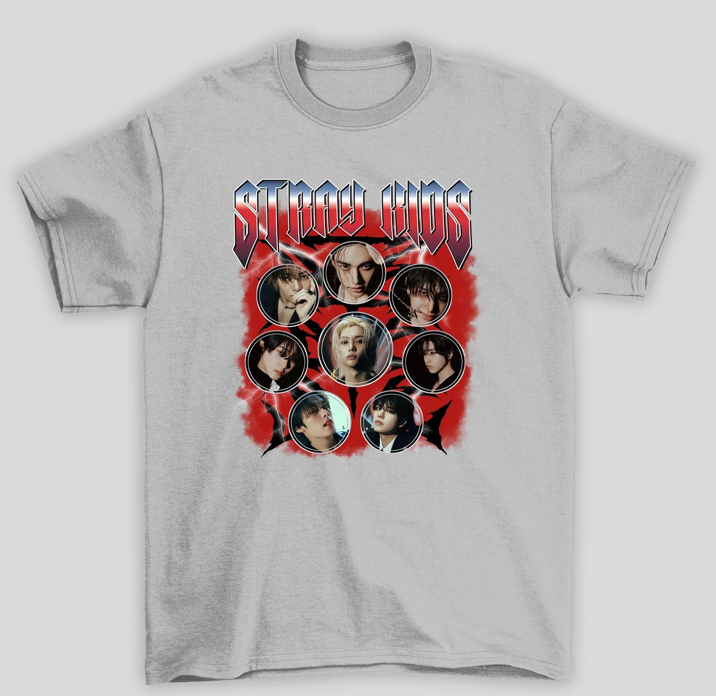 Camiseta Básica Stray Kids Group Collage