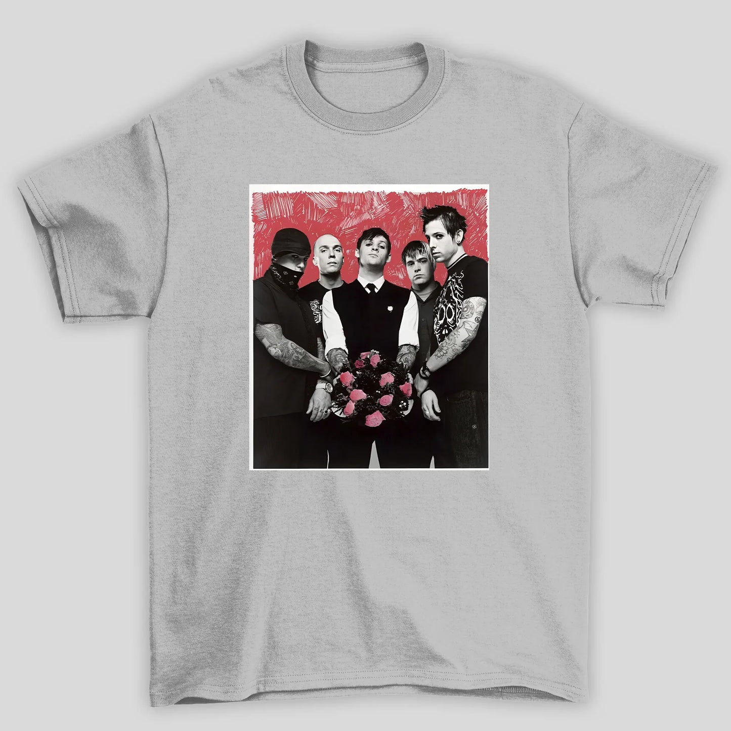 Camiseta Básica Good Charlotte Red Flower