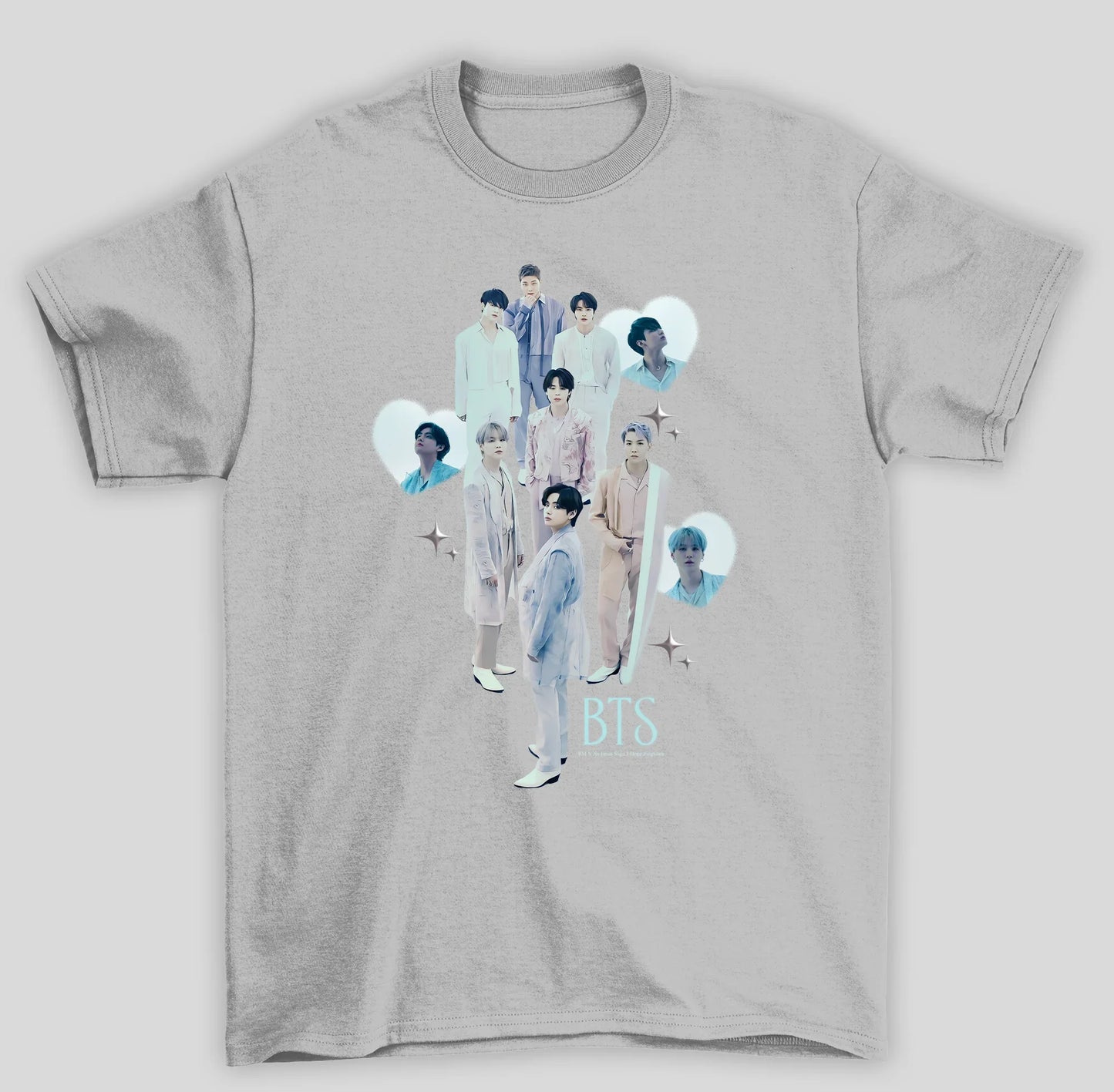 Camiseta Básica BTS BangTan Army Membros-CINZA
