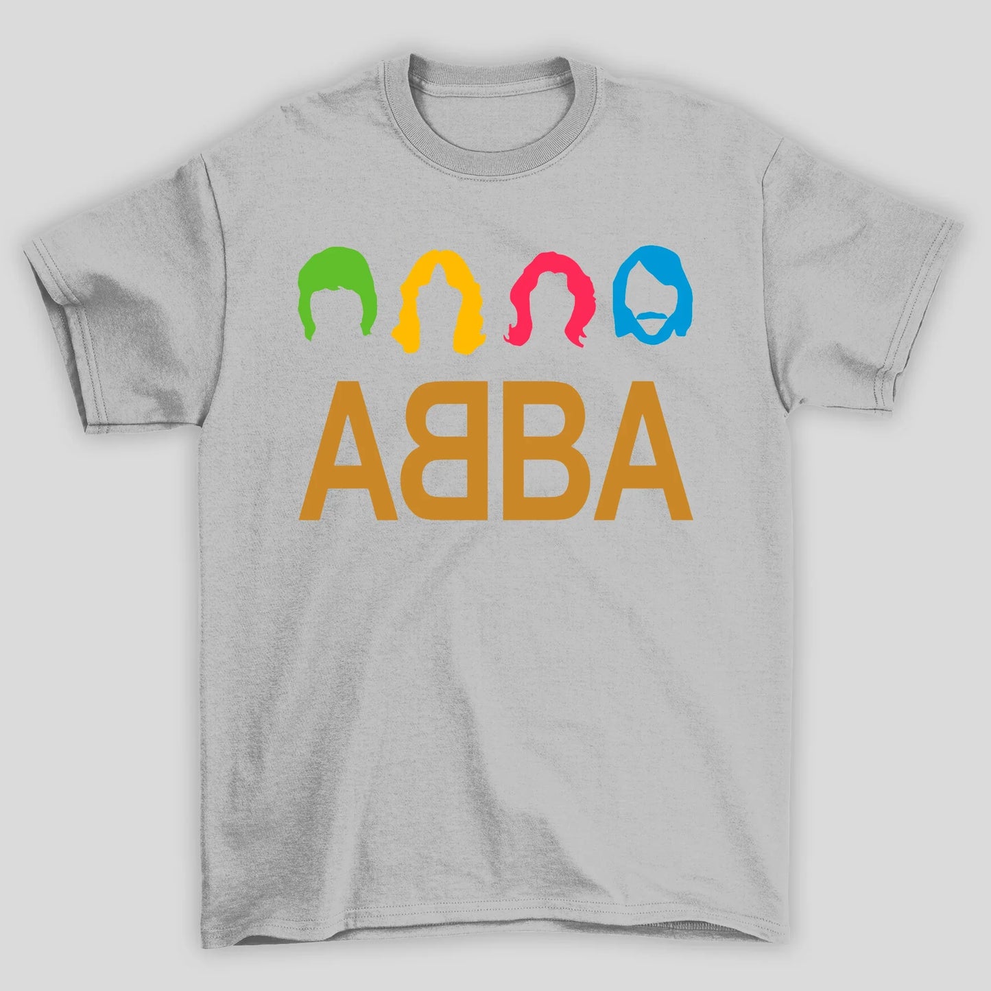 Camiseta Básica Abba Silhueta Colorida