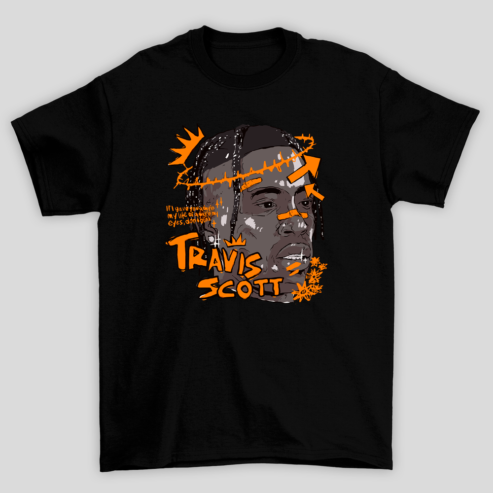 Camiseta Básica Travis Scott Orange