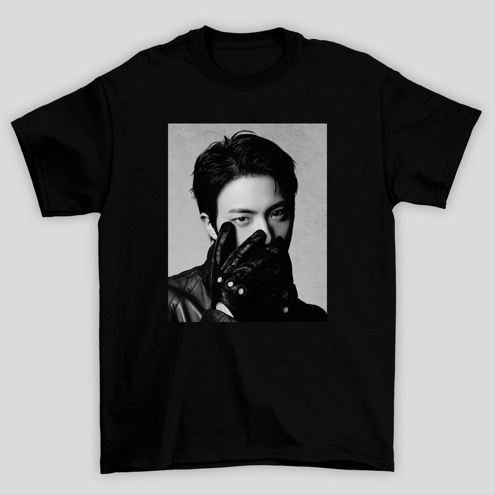 Camiseta Básica BTS Jin Photo B&W