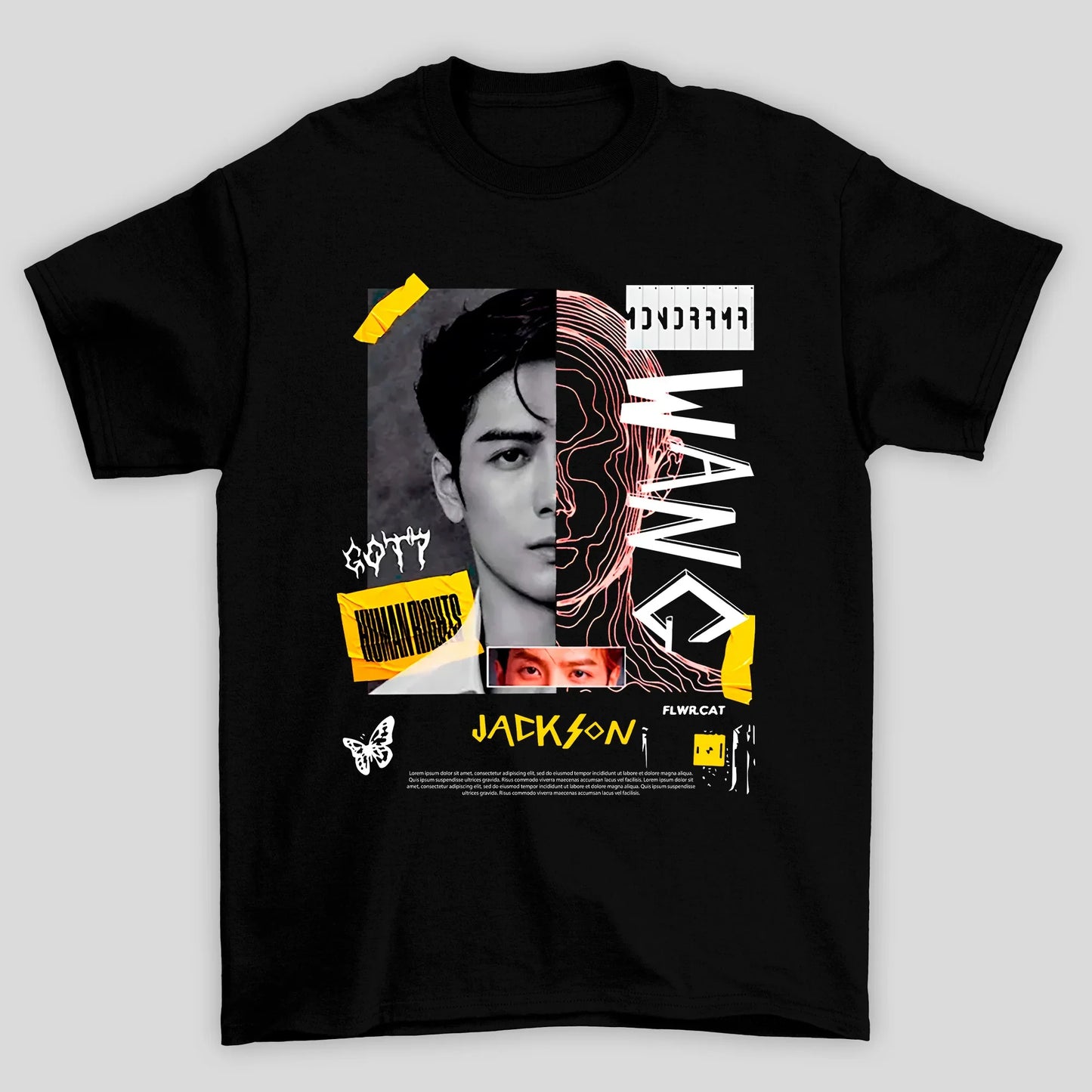 Camiseta Básica GOT7 Jackson Wang Human Rights