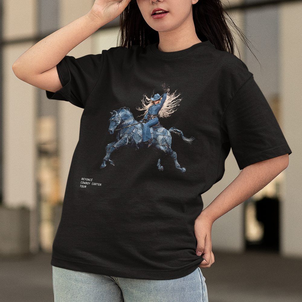 Camiseta Básica Beyonce Cowboy Carter Cavalo – Saoko