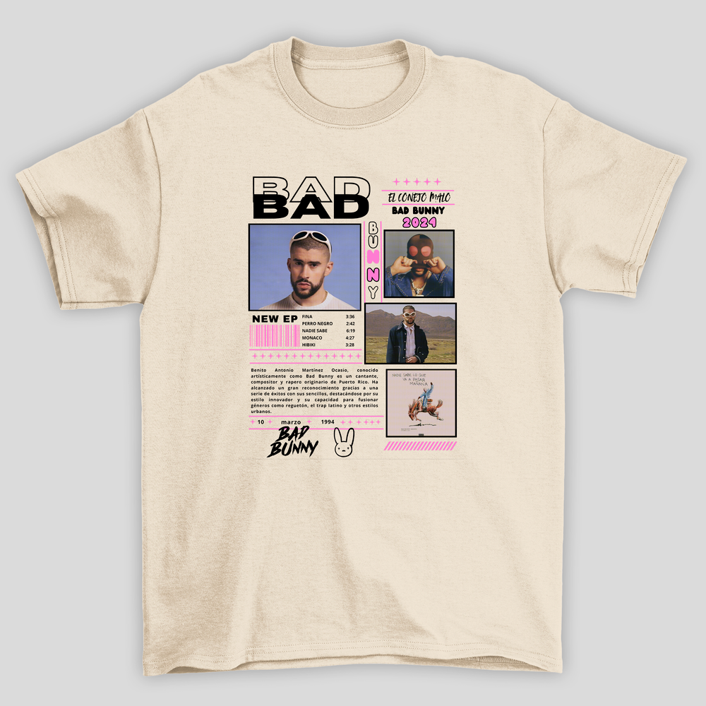 Camiseta Básica Bad Bunny El Conejo Malo