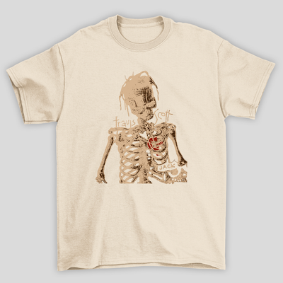 Camiseta Básica Travis Scott Esqueleto Jack