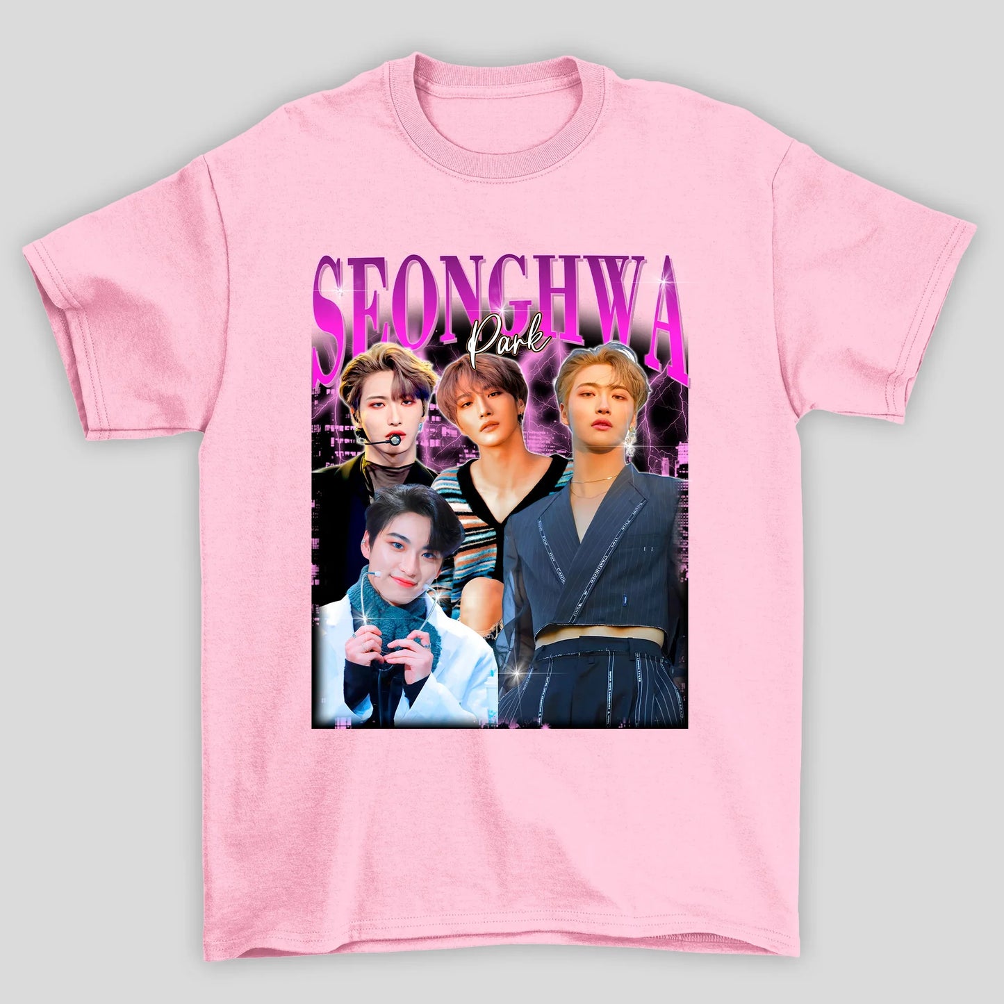 Camiseta Básica Ateez Seonghwa Retro 90'S