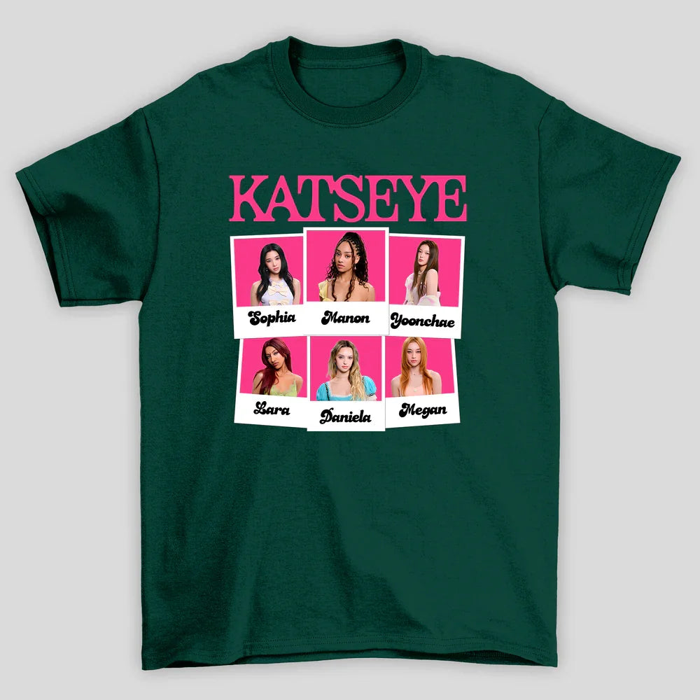 Camiseta Básica Katseye Polaroid