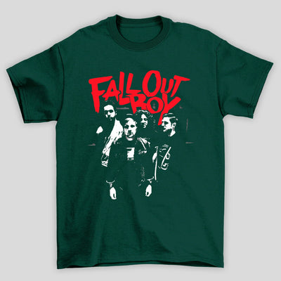 Camiseta Básica Preto e Branco Fall Out Boy