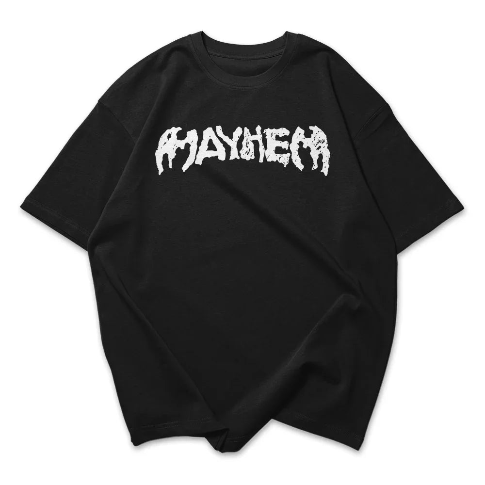 Camiseta Oversized Lady Gaga Mayhem Logo