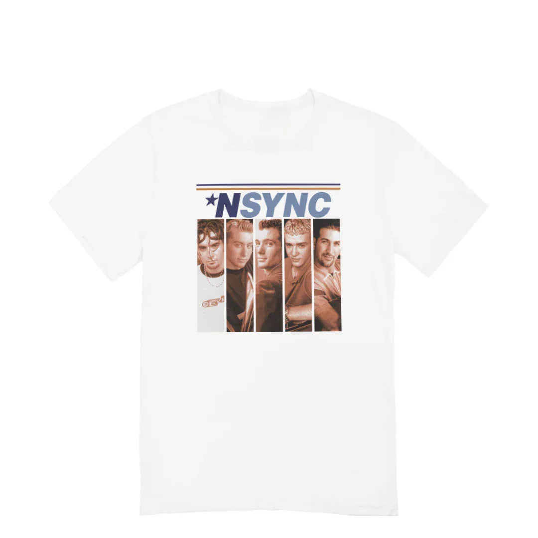 Camiseta Básica Nsync Boyband Collab-BRANCO