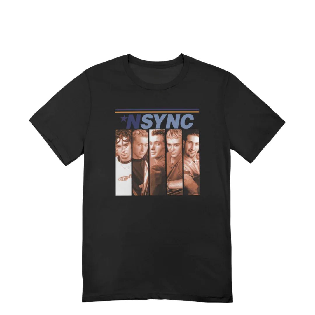 Camiseta Básica Nsync Boyband Collab-PRETO