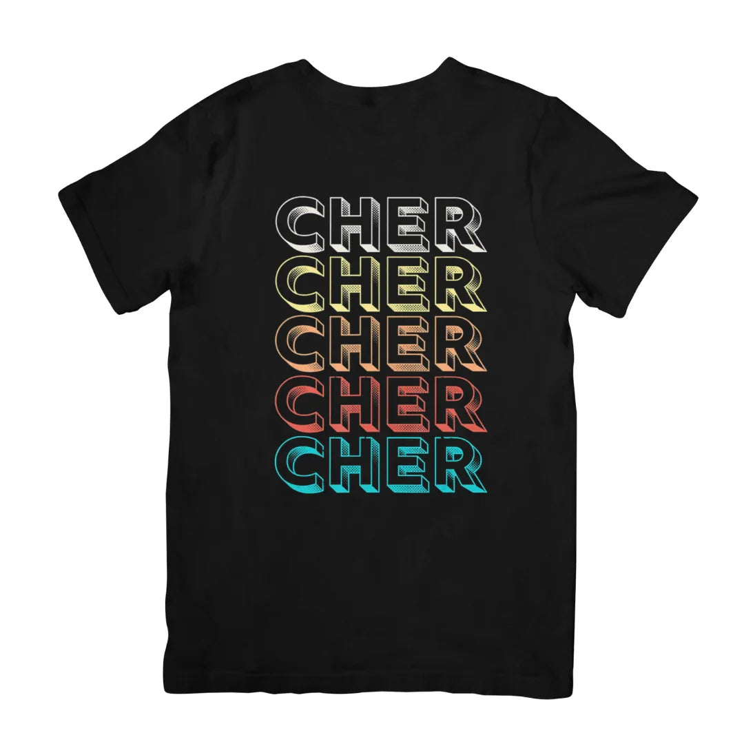 Camiseta cher Names - Preto