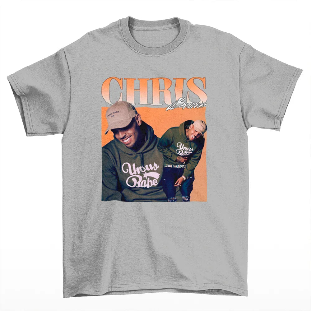 Camiseta Básica Chris Brown Retro Graphic