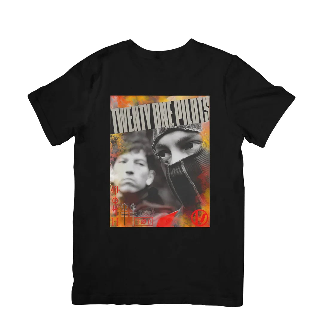 Camiseta Básica Twenty One Pilots Clancy Graphic Preto