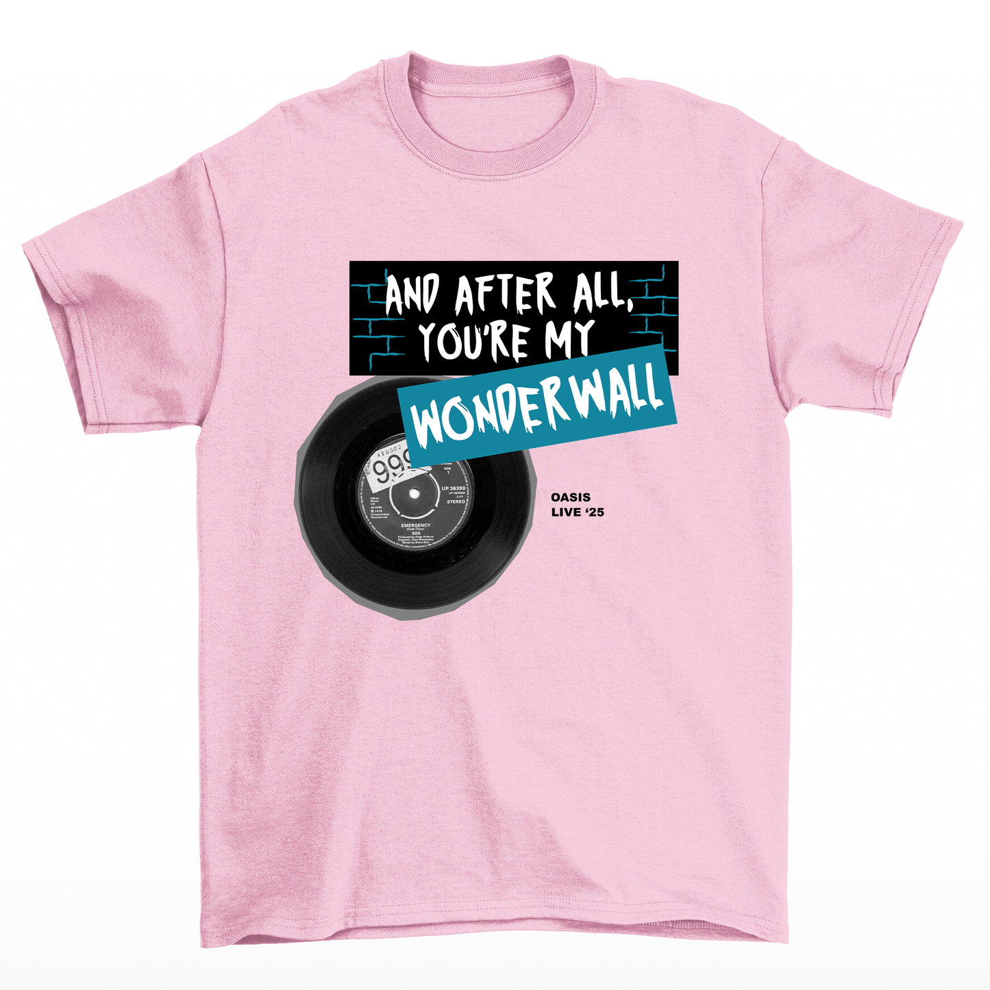 Camiseta Básica Oasis Disco de Vinil