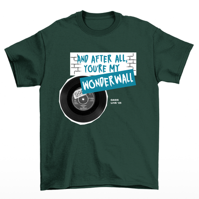 Camiseta Básica Oasis Disco de Vinil