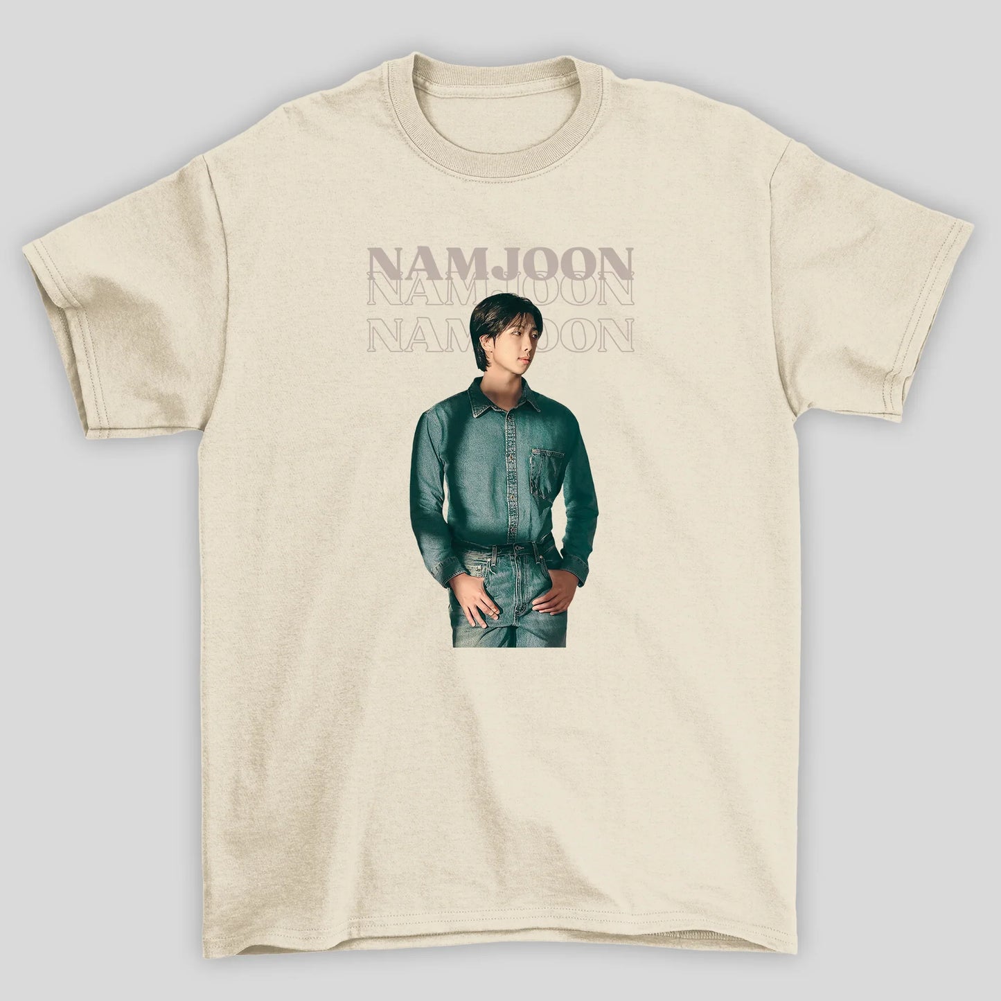 Camiseta Básica BTS Namjoon Photo - pérola