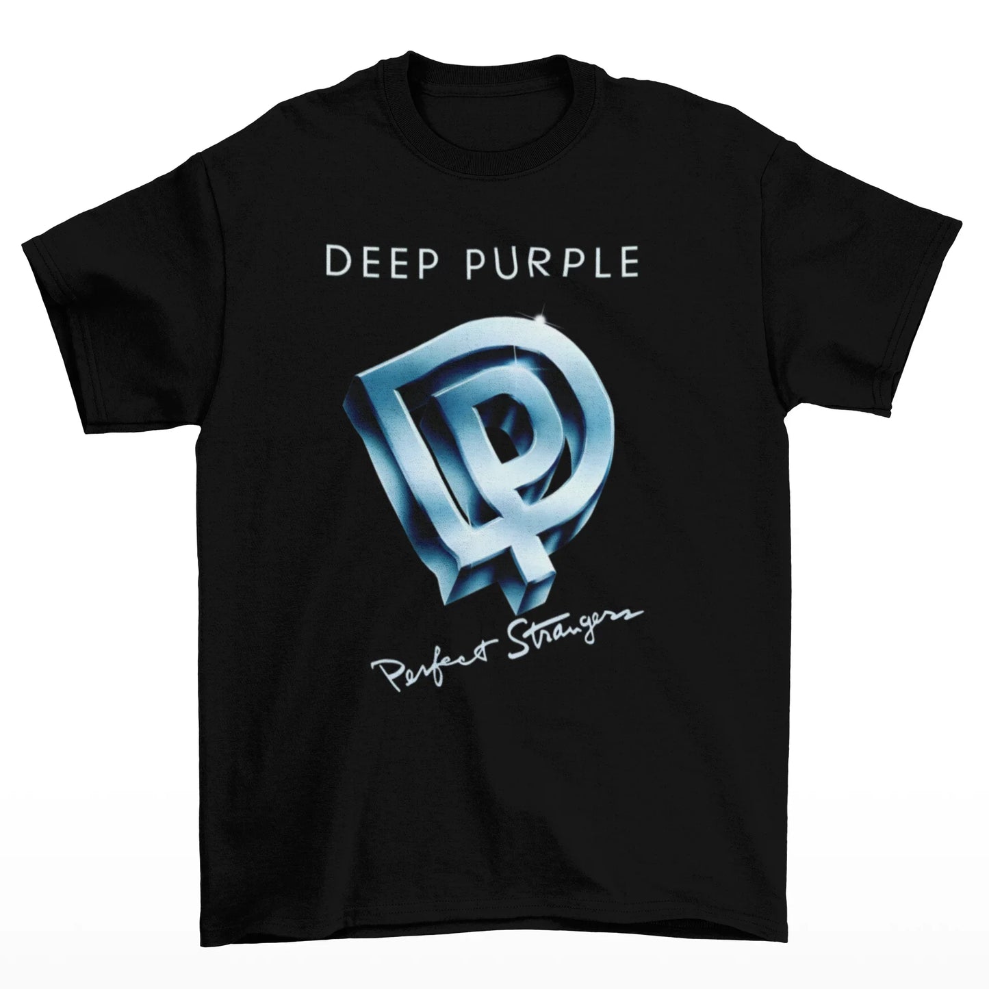 Camiseta Básica Deep Purple Perfect Strangers-PRETO