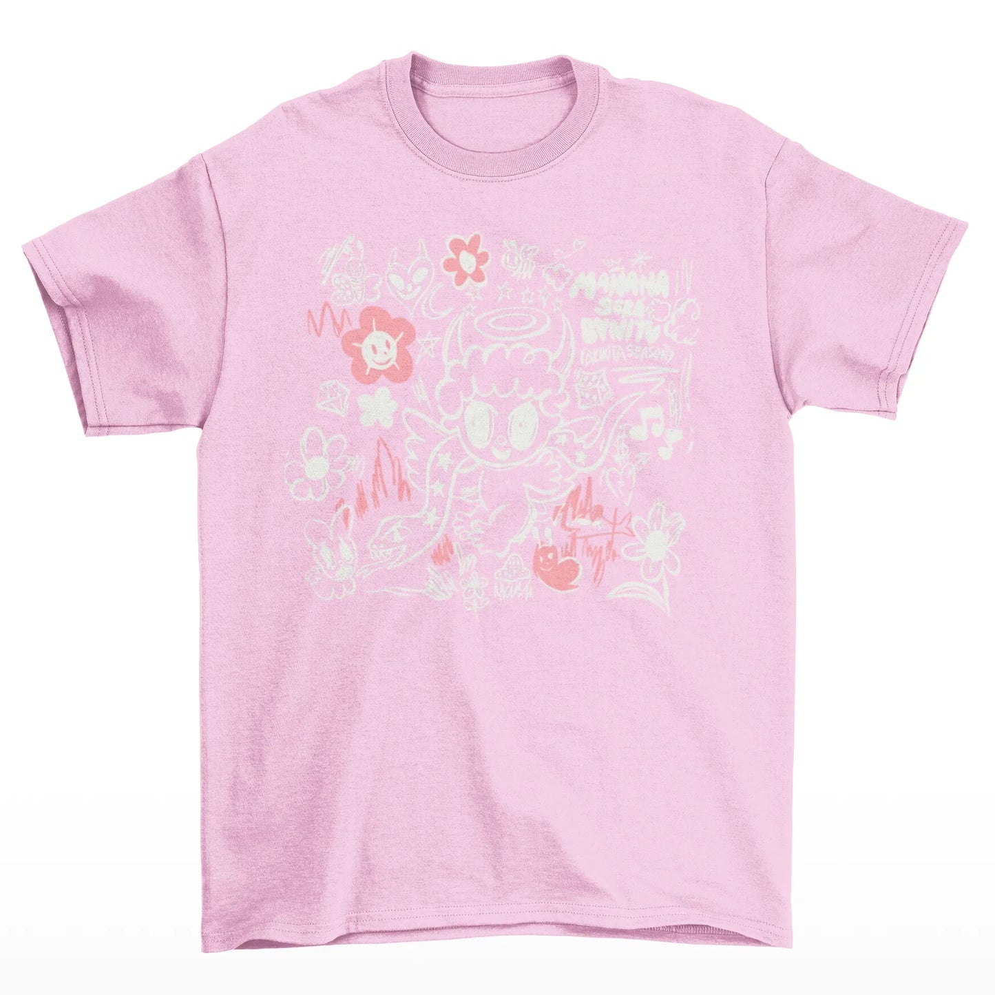 Camiseta Básica Karol G Show Your Love Rosa Bebê