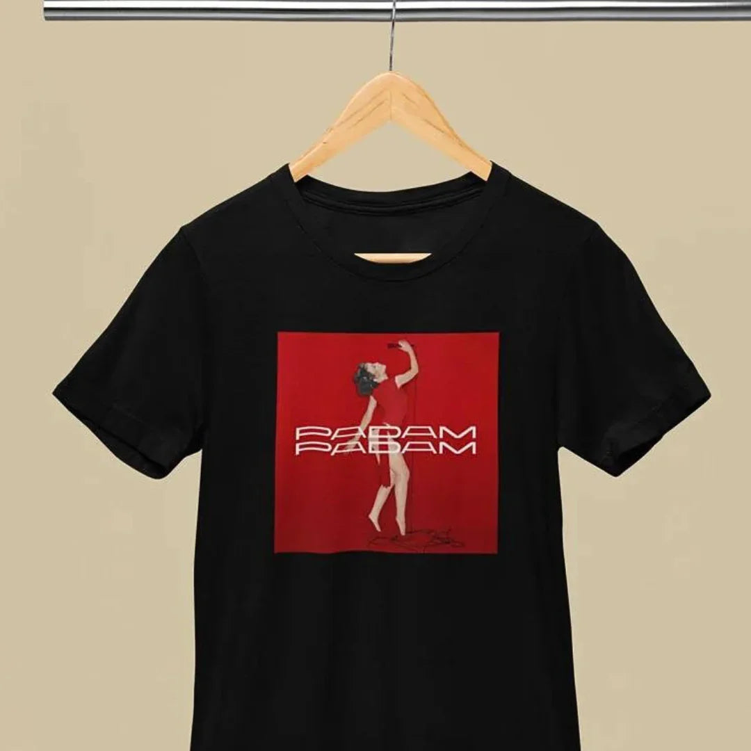 Camiseta Básica Kylie Minogue Padam Padam - Preto