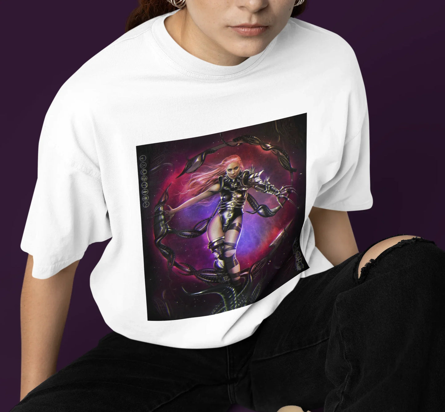 Camiseta Básica Lady Gaga Era Chromatica - Branco