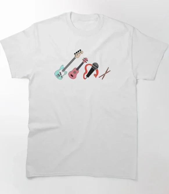 Camiseta Básica McFLY Instrumentos - branco