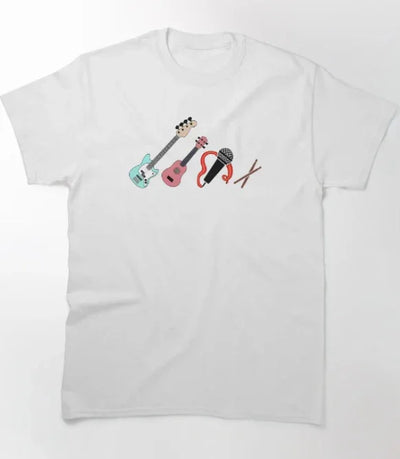 Camiseta Básica McFLY Instrumentos - branco