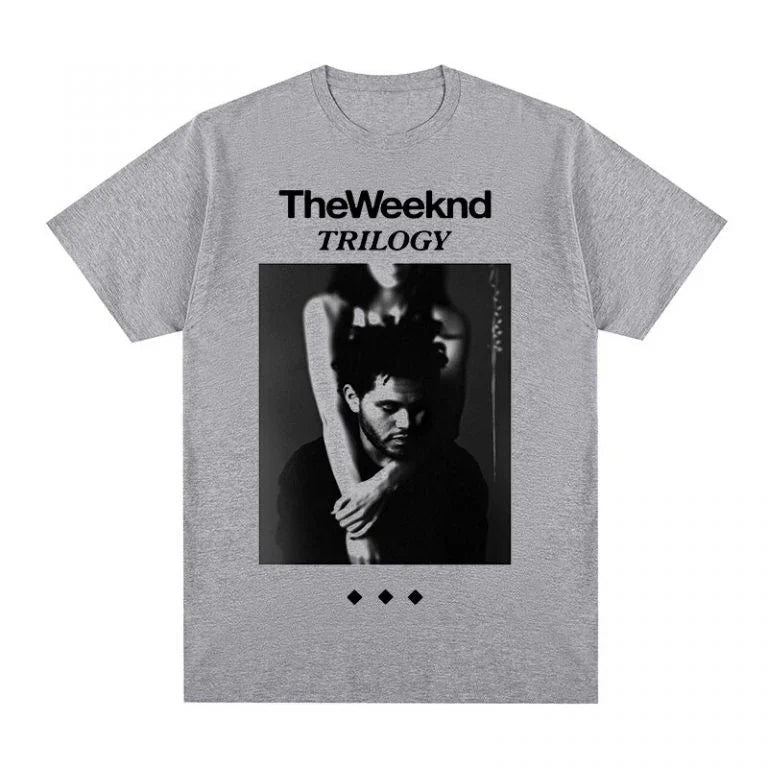 Camiseta Básica The Weeknd Trilogy - cinza
