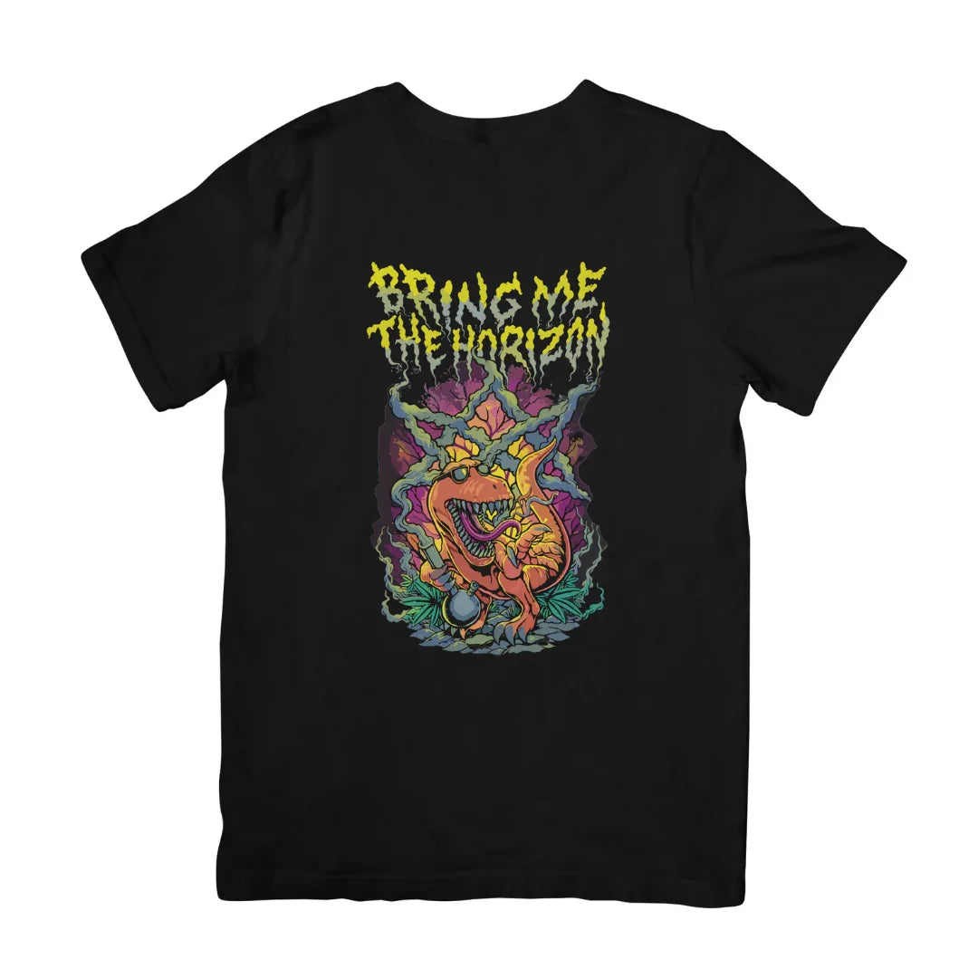 Camiseta Básica Bring Me The Horizon Dino Illustration