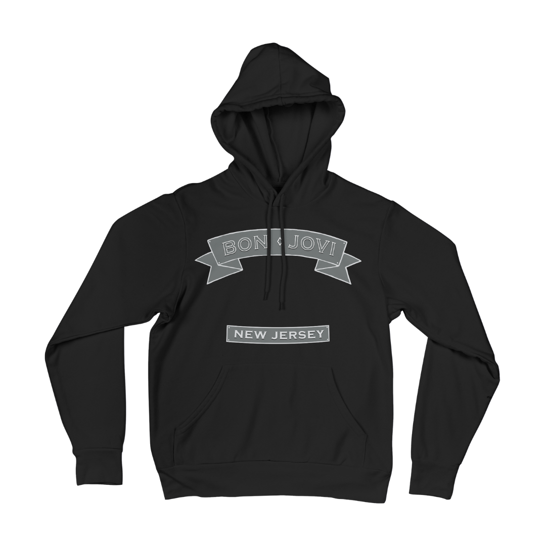 Moletom Canguru Bon Jovi New Jersey - Preto