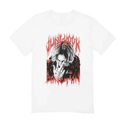 Camiseta Básica BTS Jungkook Fire-BRANCO