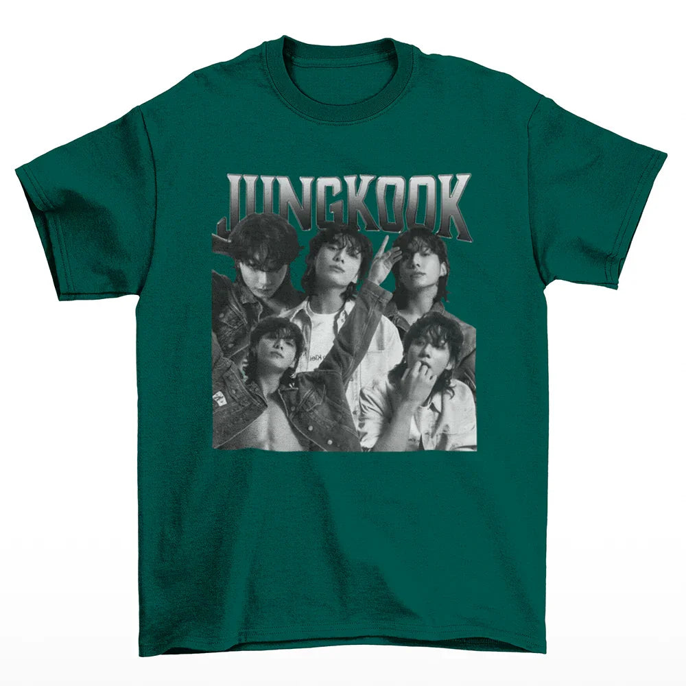 Camiseta Básica BTS Jungkook-VERDE
