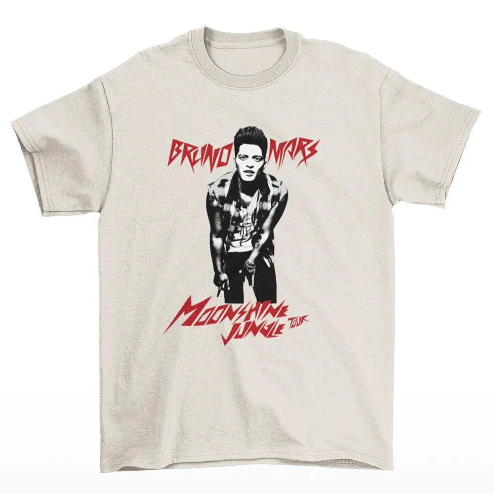 Camiseta Básica Bruno Mars Moonshine Jungle Tour