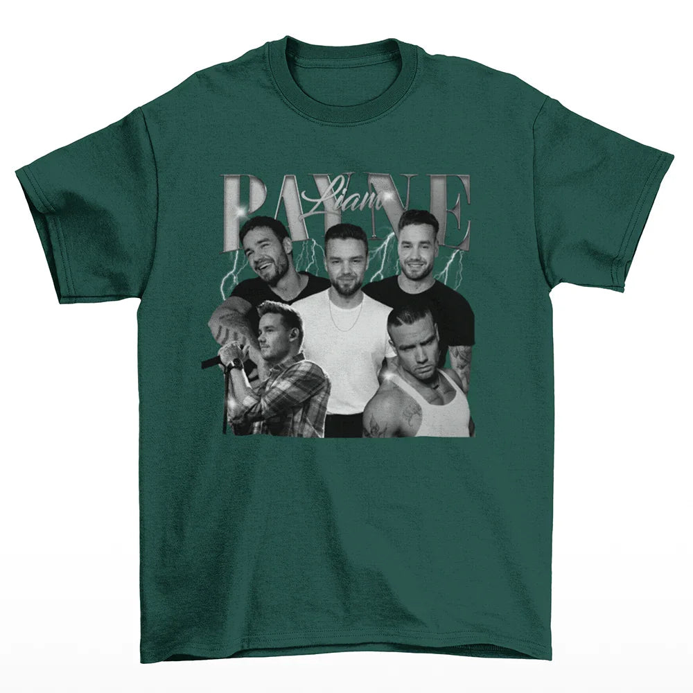 Camiseta Básica Liam Payne Aesthetic Verde