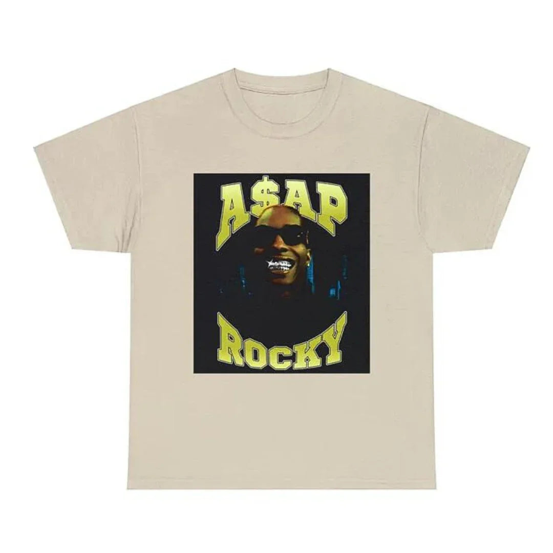 Camiseta Básica Asap Rocky Retro Graphic - BRANCO ( FRENTE )