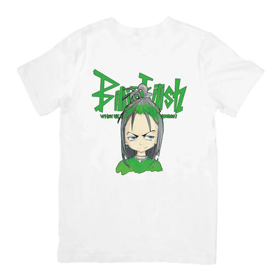 Camiseta Básica Billie Eilish Cartoon - Branco
